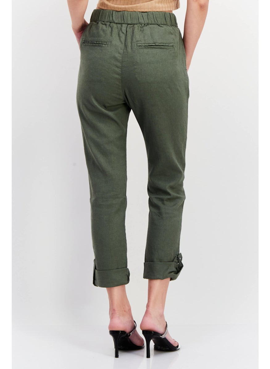 Women Regular Fit Plain Straight Leg Pants, Olive - pzsku/Z304F76B205D5A844AB09Z/45/_/1740495377/1af5dc33-283f-48bd-b204-beca37c5949d