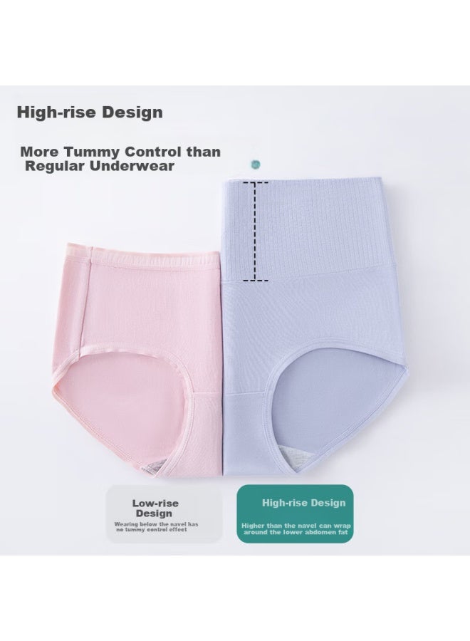 Montagut Dreamgirl Women's High Waist Tummy Control 100% Cotton 10a Grade Antibacterial Bottom Crotch Seamless Lifting Breathable Triangle Shorts - Image 5