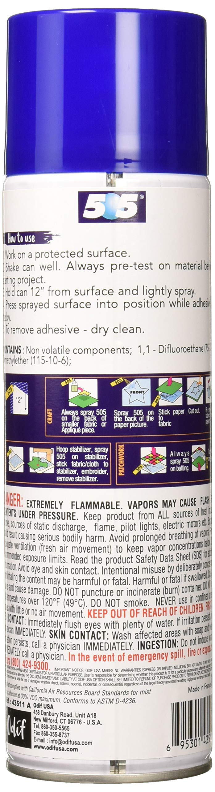 Odif/JTT Odif 505 Spray&Fix Adh Temp Repo Fabric 12.4oz, 43511 - Image 2