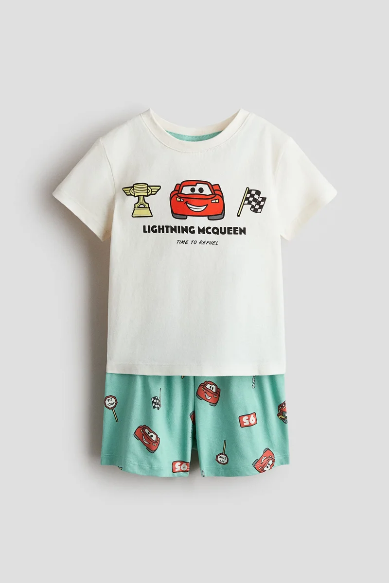 اتش اند ام بيجاما من القطن مزينة بطبعة