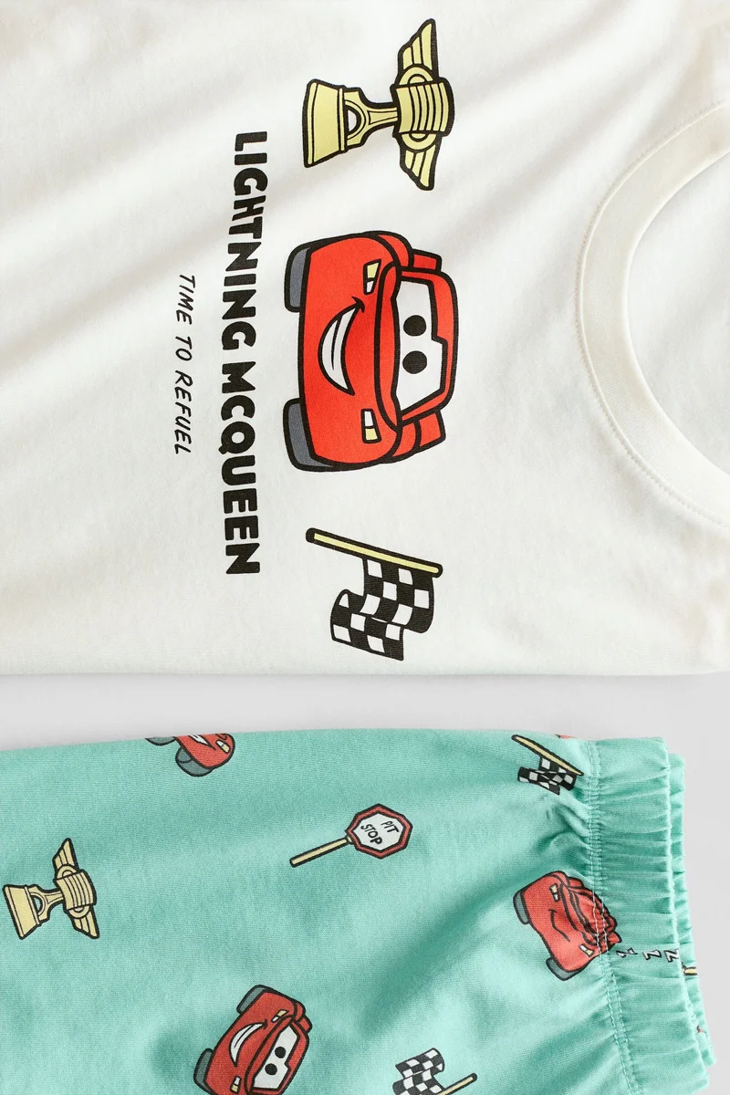 اتش اند ام بيجاما من القطن مزينة بطبعة