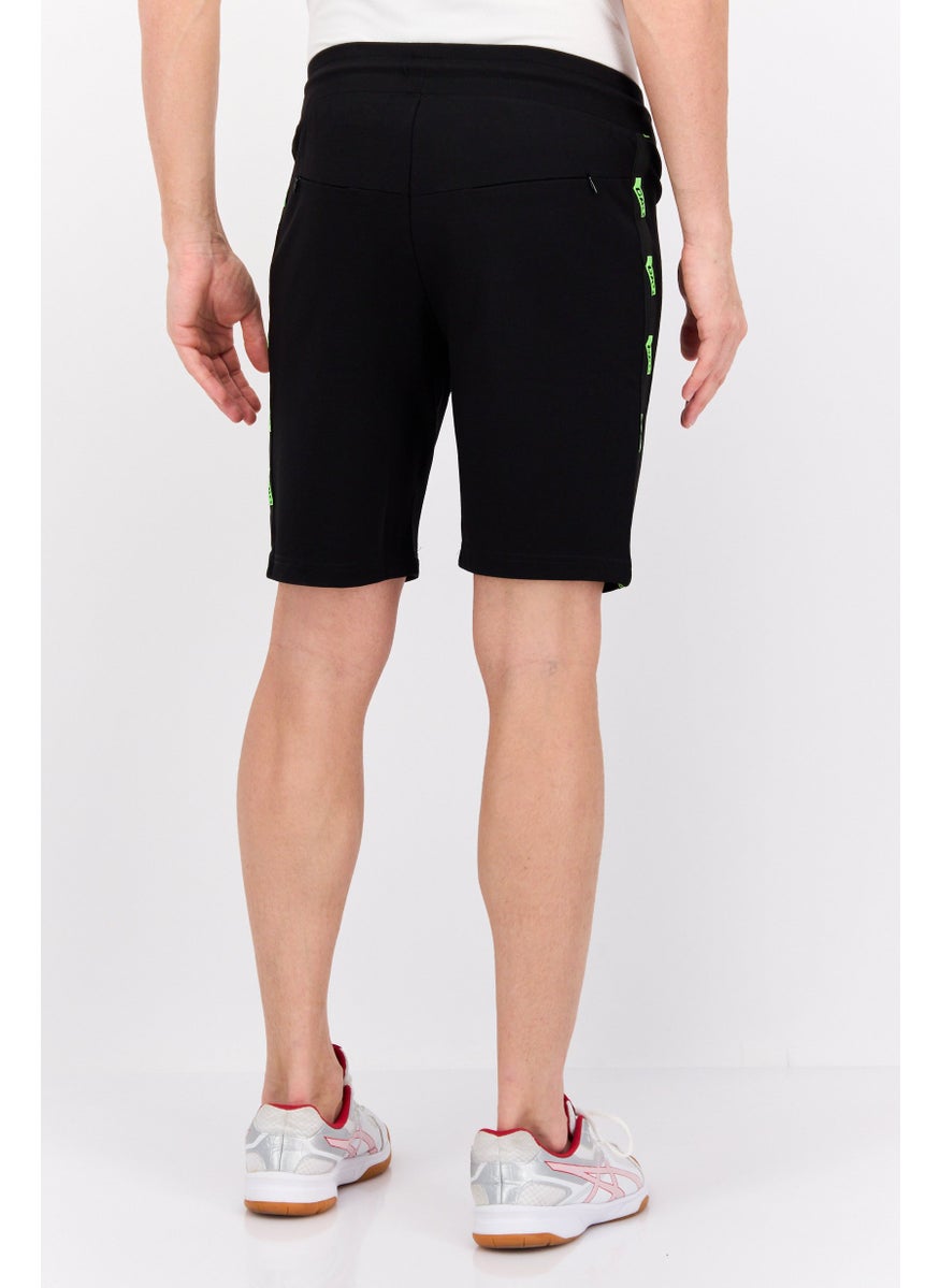 GAS - Men Brand Logo Basic Shorts, Black - Image 1