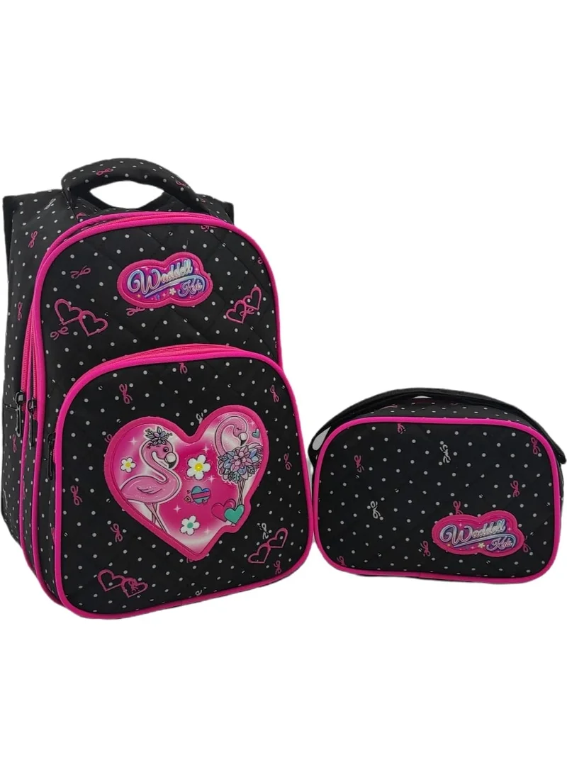 Waddell Spotted Flamingo Primary School Backpack and Lunch Bag 5052