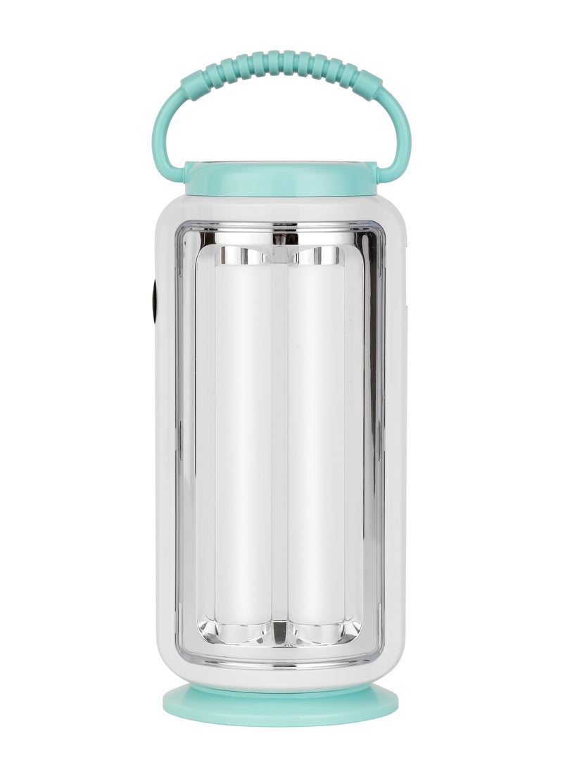 GEEPAS - LED Emergency Lantern with Solar Panel | Energy Efficient Design, 360-Degree Light and 5 Hours Working| Compact, Portable and Light-Weight Design with Long Operating Time| Perfect for Indoor and Outdoor Use| Blue and White, 2 Years Warranty GE53029 - Image 1