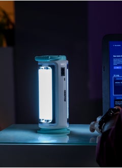 GEEPAS LED Emergency Lantern with Solar Panel | Energy Efficient Design, 360-Degree Light and 5 Hours Working| Compact, Portable and Light-Weight Design with Long Operating Time| Perfect for Indoor and Outdoor Use| Blue and White, 2 Years Warranty GE53029  - Image 5