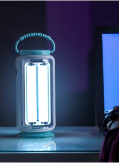 GEEPAS LED Emergency Lantern with Solar Panel | Energy Efficient Design, 360-Degree Light and 5 Hours Working| Compact, Portable and Light-Weight Design with Long Operating Time| Perfect for Indoor and Outdoor Use| Blue and White, 2 Years Warranty GE53029  - Image 2