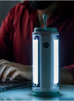 GEEPAS LED Emergency Lantern with Solar Panel | Energy Efficient Design, 360-Degree Light and 5 Hours Working| Compact, Portable and Light-Weight Design with Long Operating Time| Perfect for Indoor and Outdoor Use| Blue and White, 2 Years Warranty GE53029  - Image 3