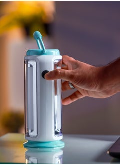 GEEPAS LED Emergency Lantern with Solar Panel | Energy Efficient Design, 360-Degree Light and 5 Hours Working| Compact, Portable and Light-Weight Design with Long Operating Time| Perfect for Indoor and Outdoor Use| Blue and White, 2 Years Warranty GE53029  - Image 4