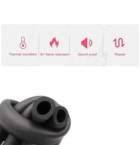 cSeao Pipe Insulation Tube (3/8" x 1-1/4" x 6FT) - AC & Roof Rack Foam Tubing, Guitar Stand & Exercise Machine Handle Protector - Image 3