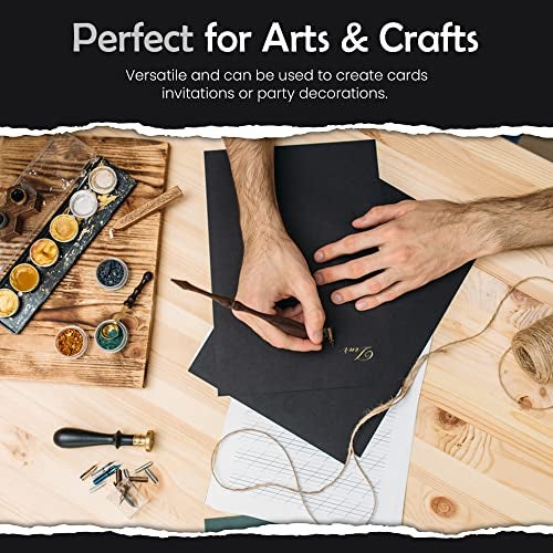 SANZIX 120 Sheets Black Cardstock 12x12 - Heavyweight 80 Lbs 220 GSM Black 12x12 Cardstock for Crafts | Laser & Inkjet Printer Compatible, Perfect for Halloween Decorations, Scrapbooking, Invitations - Image 5