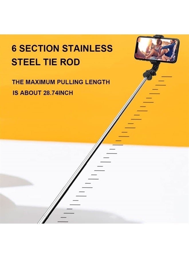 KOMI Selfie Stick - 4 in 1 Selfie Stick Tripod Mini Extendable Phone Tripod Portable with Detachable Wireless Remote Compatible with iPhone Samsung Camera Android(Mini Black) - Image 5