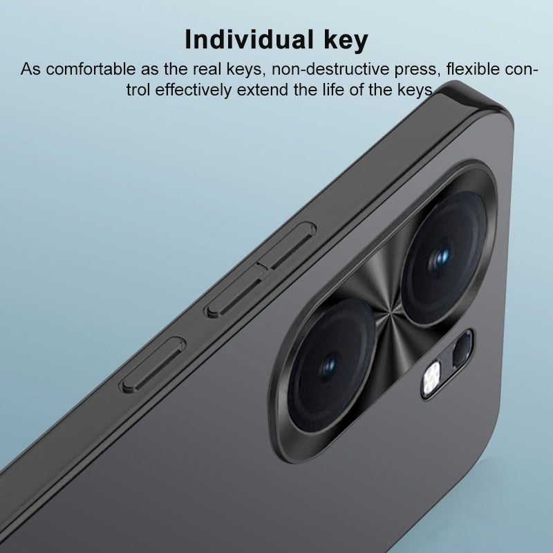 erorex For vivo iQOO Neo 10 AG Frosted Electroplating Acrylic Phone Case(Black) - Image 4