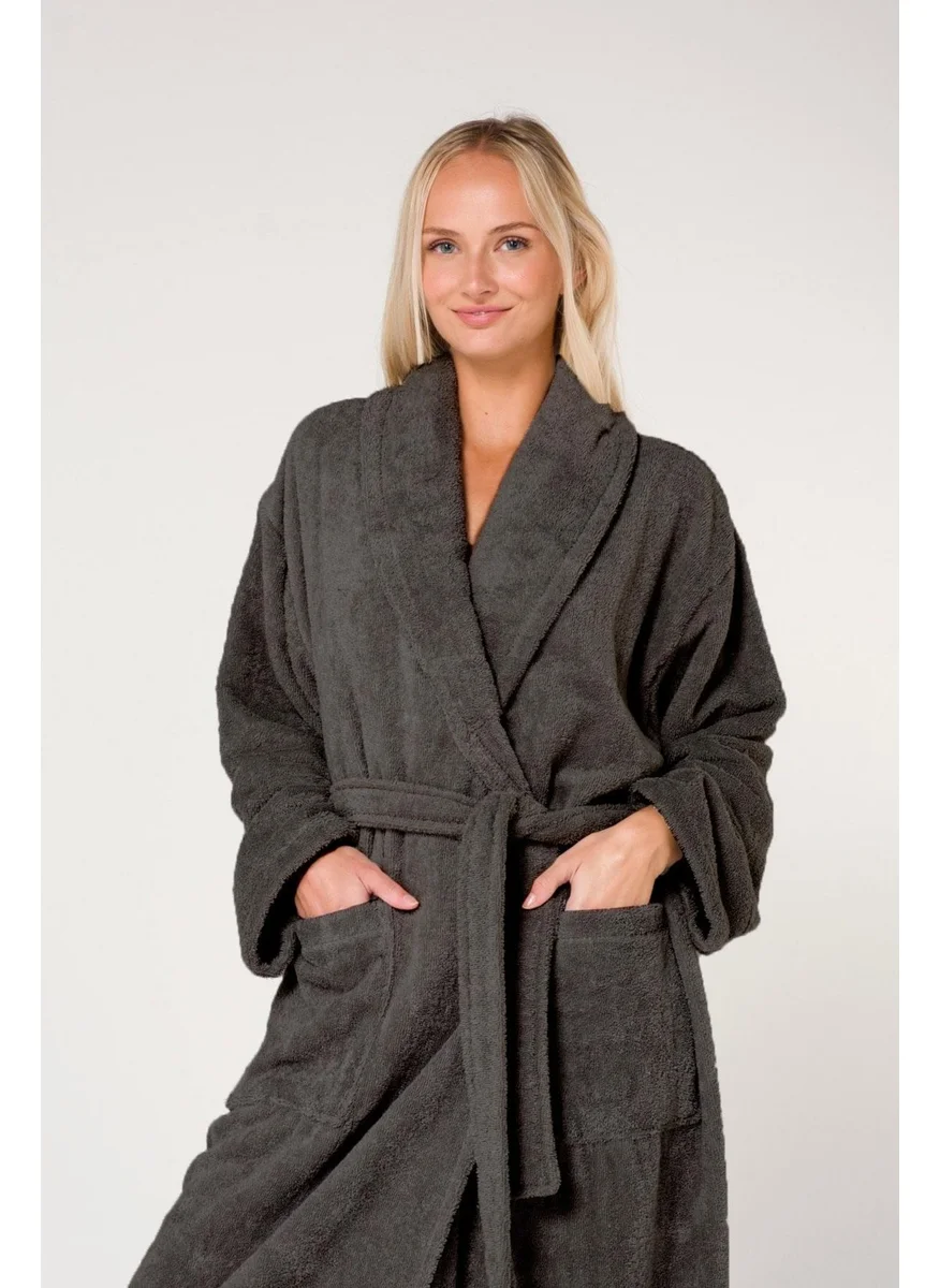 كوتن كونسيبت King Size Cotton Shawl Collar Women's Bathrobe