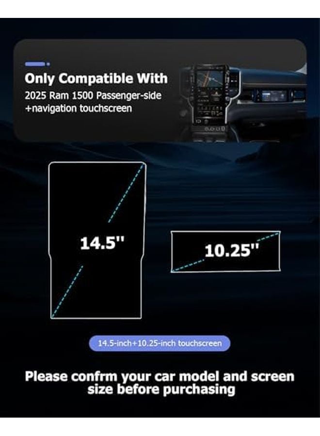 2025 2026 RAM 1500 10 25 Inch 14 5 Inch Nano Touch Screen Protector 4PCS - Image 4