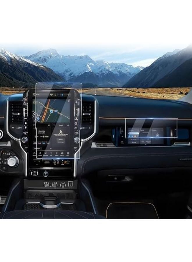 2025 2026 RAM 1500 10 25 Inch 14 5 Inch Nano Touch Screen Protector 4PCS - Image 2