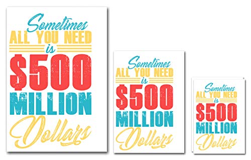 UDNAG Untearable Waterproof Stickers 155GSM 'Dollar | Sometimes' A4 x 1pc, A5 x 1pc & A6 x 2pc - Image 3