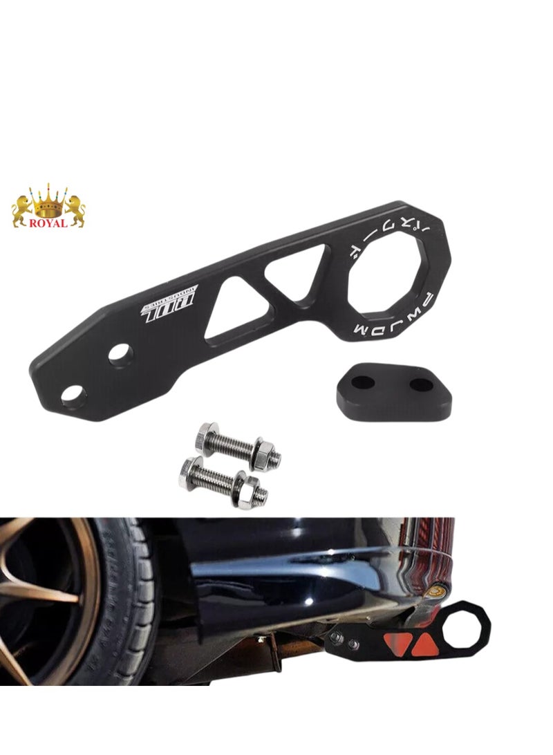ROYAL - Universal JDM Aluminum Racing Car Rear Tow Hook Trailer Ring Tools (1655) (Black) - Image 2