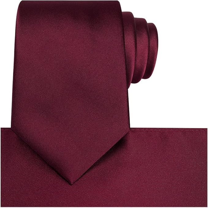 Young Arrow Men's Satin Neck Tie | Formal Solid Necktie for Wedding, Business, Office, Party & Tuxedo | Classic Fit, Soft & Shiny Finish | Stylish Men's Neckwear Accessory (Wine) - Image 4