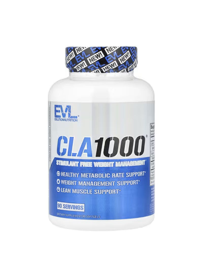 إيفلوشن نيوتريشن CLA1000®، منتج لتنظيم الوزن بدون مواد منشطة، 90 كبسولة ناعمة (1000 ملغ لكل كبسولة)