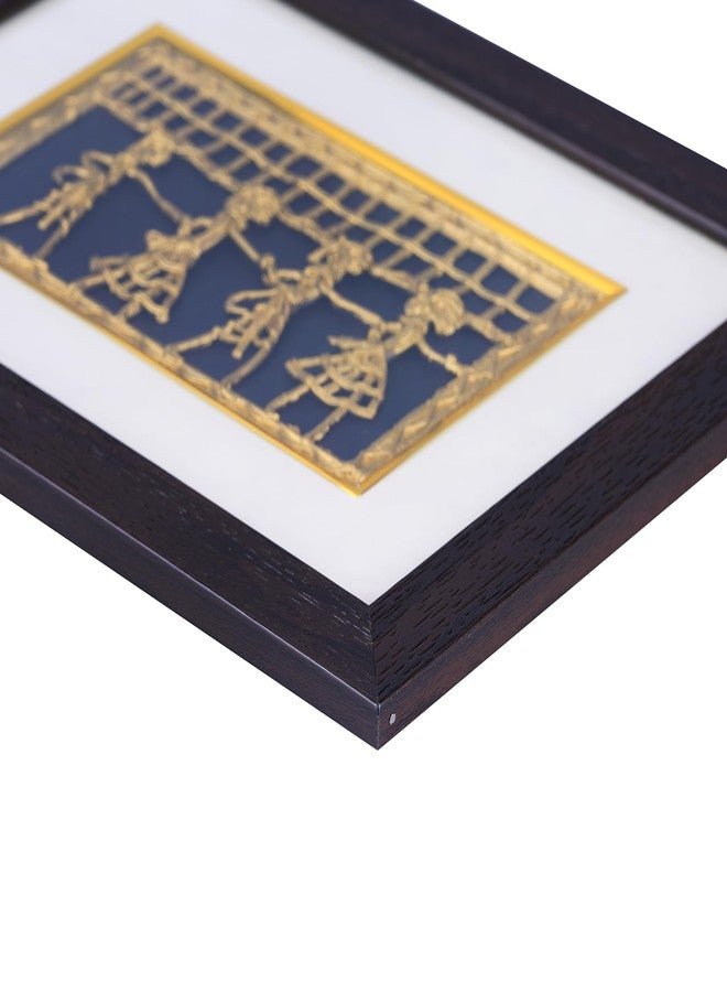 AAURAFUL Handcrafted Brass Dhokra Art Frame - Traditional Indian Folk Wall Décor for Home and Office Decoration(720gm) - Image 2
