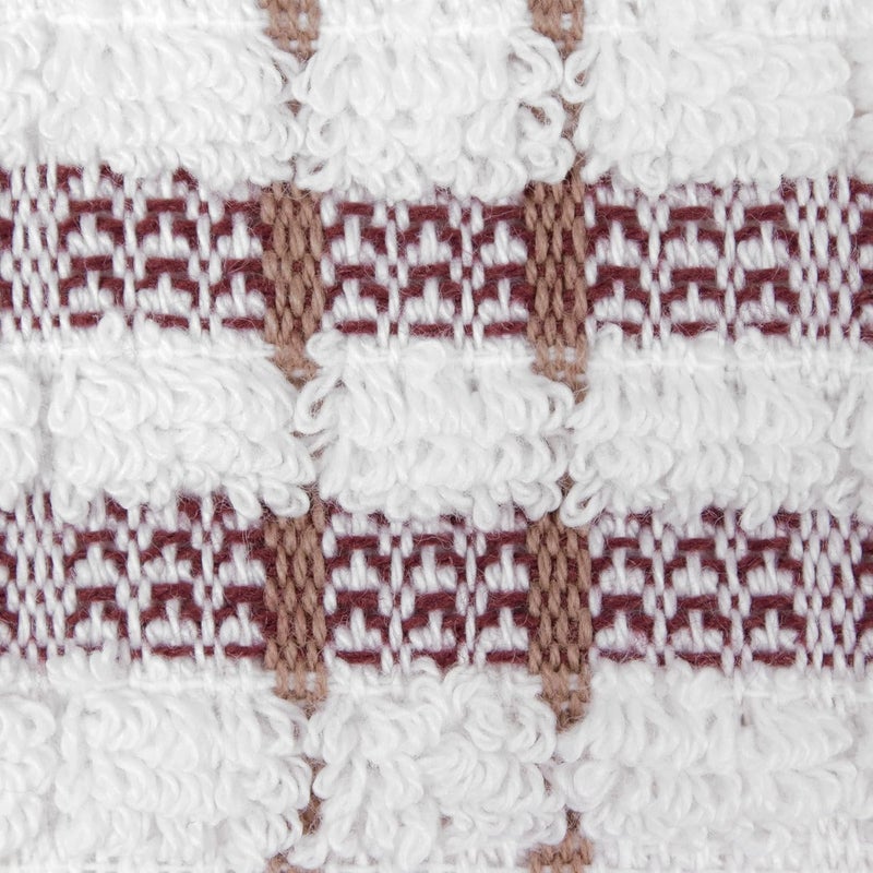 Ritz Royale Collection 100% Combed Terry Cotton, Highly Absorbent, Oversized Kitchen Towel Set, 28" x 18", 2-Pack, Checked, Mocha Brown - Image 3