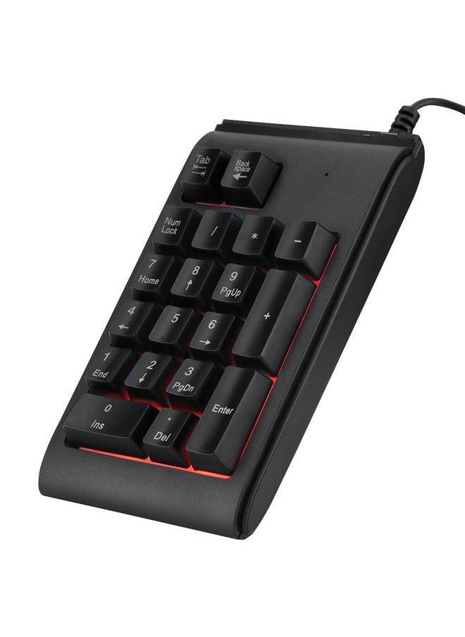 Thoraya - 19-key 3-Color USB Numeric Keypad Mechanical Touch Feeling 10 Million Clicks Number Pad - Image 1
