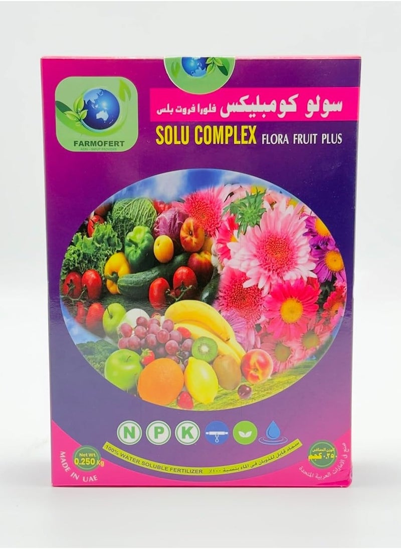 Generic SOLU COMPLEX FLORA FRUIT PLUS – High Potassium Fertilizer for Fruit Growth & Quality 250 GRAM  - Image 1
