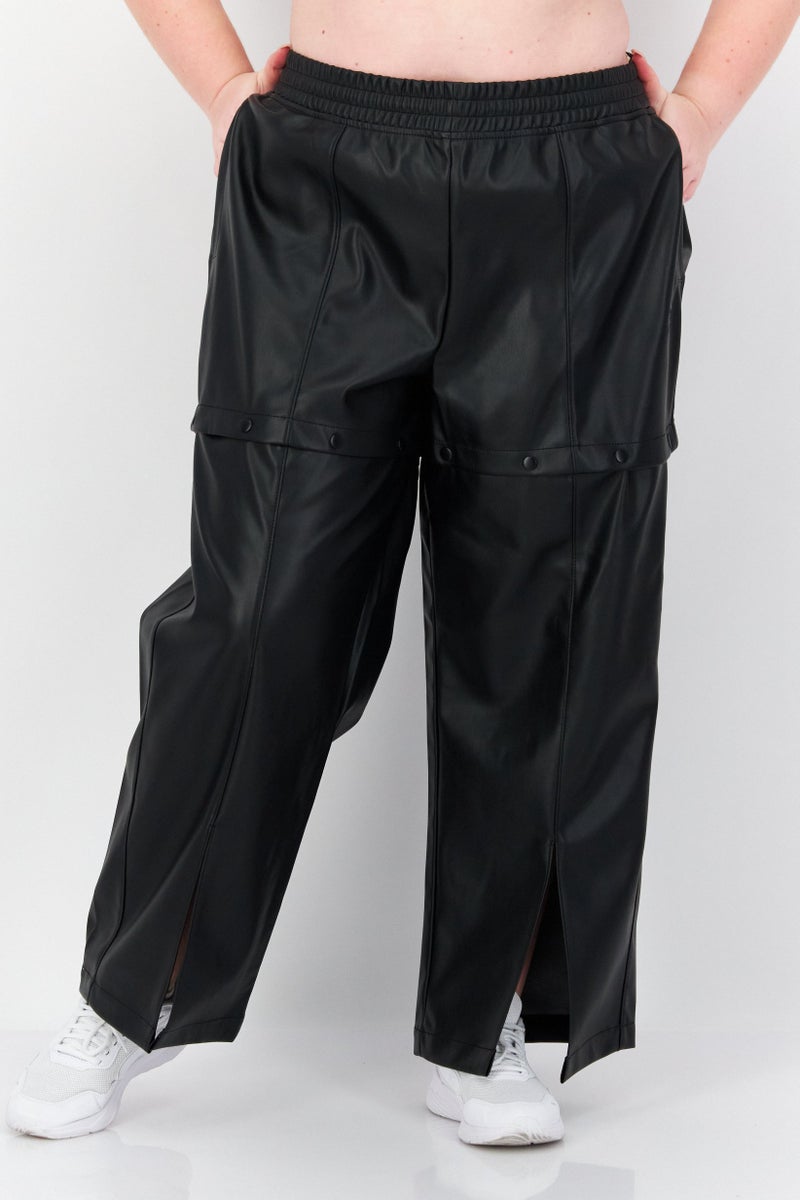 adidas Originals Women Plus Size Fit Training Track Pants, Black  - Image 1