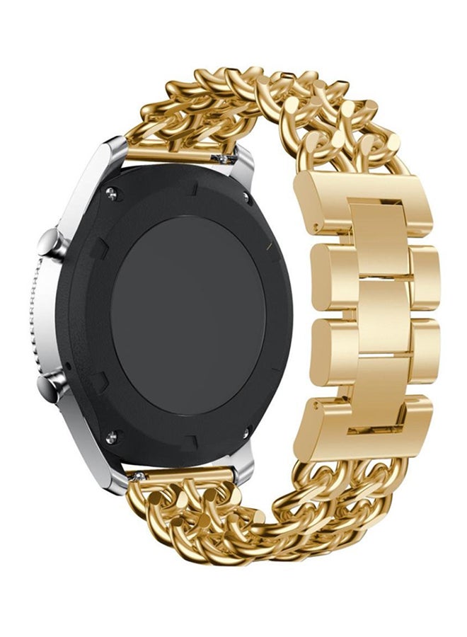 آيسانك سوار قابل للاستبدال لساعة سامسونج جير إس 3 الكلاسيكية ذهبي - Image 2