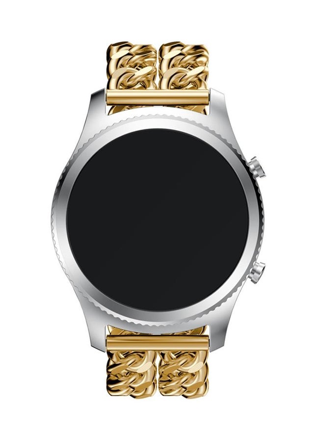 آيسانك سوار قابل للاستبدال لساعة سامسونج جير إس 3 الكلاسيكية ذهبي - Image 4