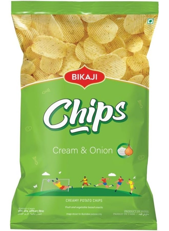 Bikaji Potato Chips Cream N Onion 80G - Image 1