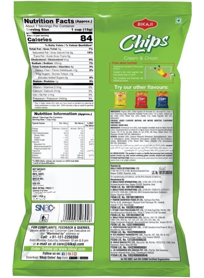Bikaji Potato Chips Cream N Onion 80G - Image 2