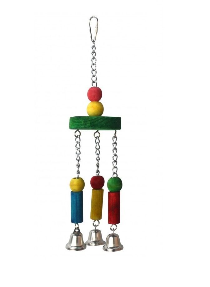 Natural And Clean Bird Toy With Bells 34x8Cm