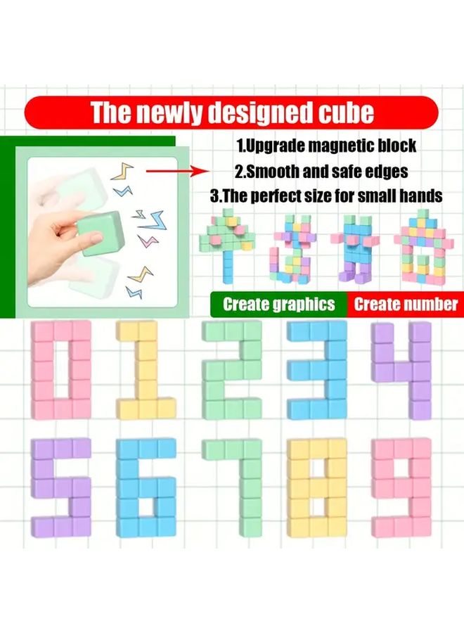 Big Size 45pcs Magnetic Building Cubes Creative Sensory Toys for Kids - Image 5