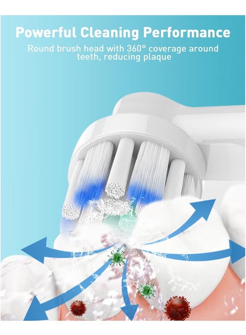 HTKCRX 12 Pcs Electric Toothbrush Replacement Head, Compatible with Oral B Braun, Extra Soft Bristles for Sensitive Clean, 8 x Soft bristle, 4 x Ultra-fine bristle - Image 3