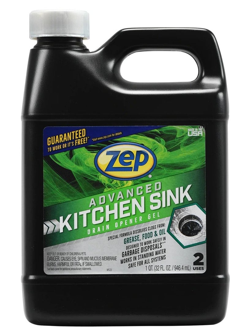 Zep Advanced Kitchen Sink Drain Opener Gel - 32 Oz.  - Image 1