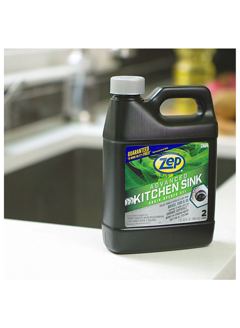 Zep Advanced Kitchen Sink Drain Opener Gel - 32 Oz.  - Image 4