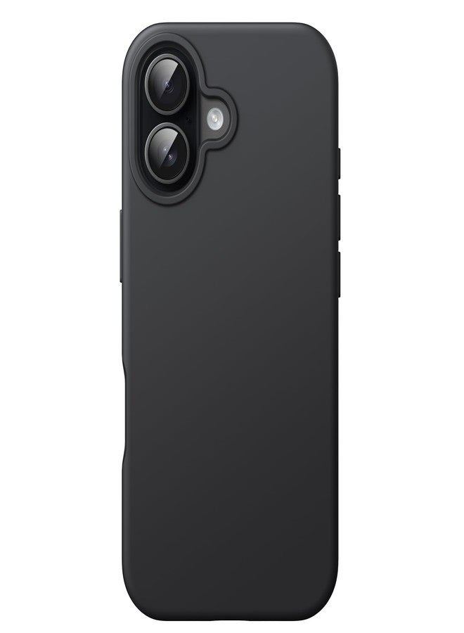 جي تيك جراب سيليكون سائل من JETech لهاتف iPhone 17 مقاس 6.3 بوصة، ملمس ناعم كالحرير، حماية كاملة للجسم، غطاء هاتف مقاوم للخدش والصدمات مع بطانة من الألياف الدقيقة (أسود) - Image 1