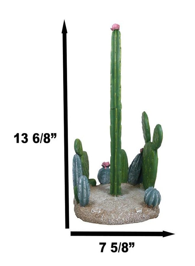 Ebros Gift Rustic Western Desert Forest Saguaro Cactus Cacti Paper Towel Holder Stand 13.75" Tall Cabin Lodge Kitchen Bathroom Home Decor Accent - Image 2