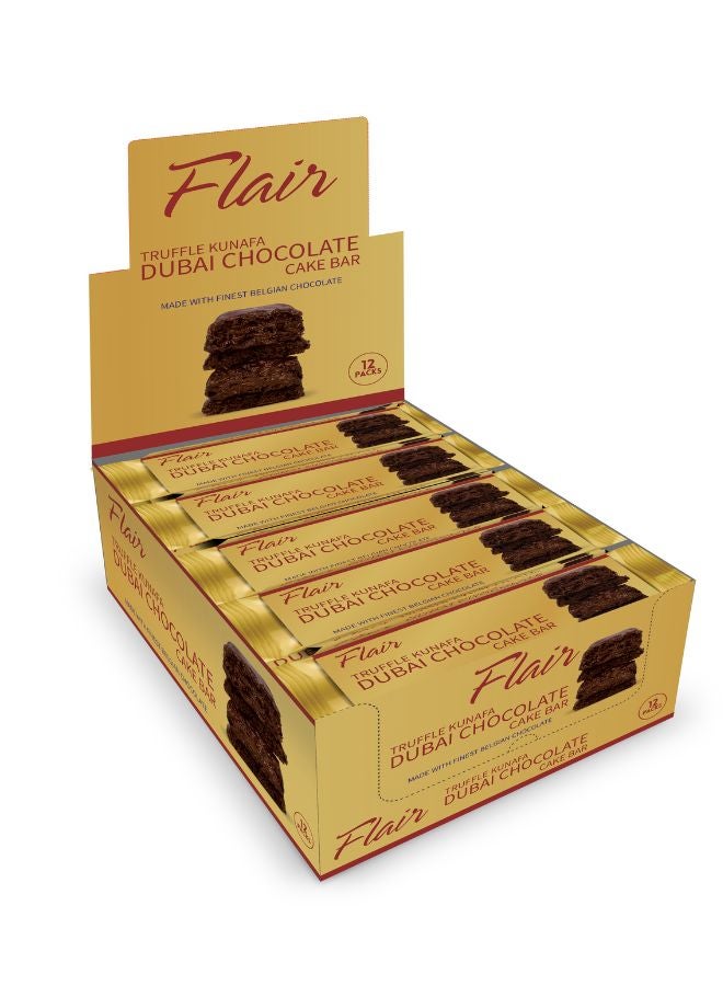 Flair Truffle Kunafa Dubai Chocolate Cake Bar 55g - Image 2