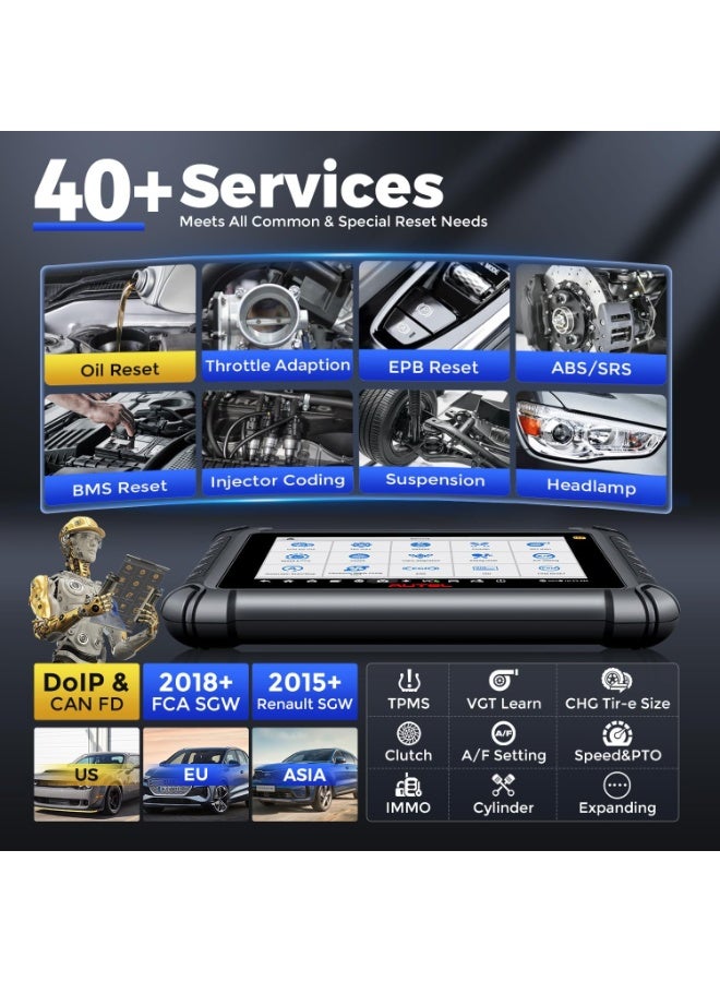Autel MaxiCheck MX900TS, 2025 8in MX900-TS US Ver of MK900TS MK808S-TS Up of MS906TS MK900 MX900 with Bidirectional Test & TPMS Programming Relearn Retrofit, CAN FD & DOIP, 40+ Service, OS 11, FCA - Image 5