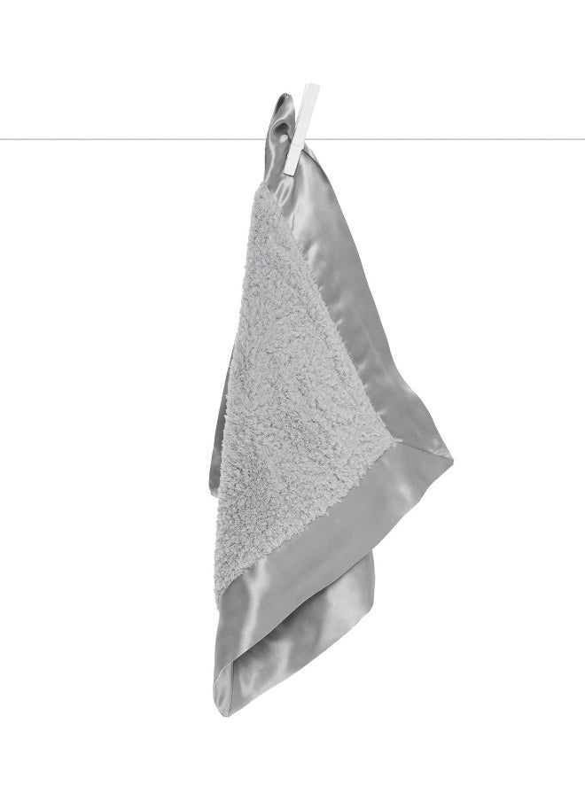 Little Giraffe Little Giraffe Chenille Satin Blanky, Silver  - Image 2