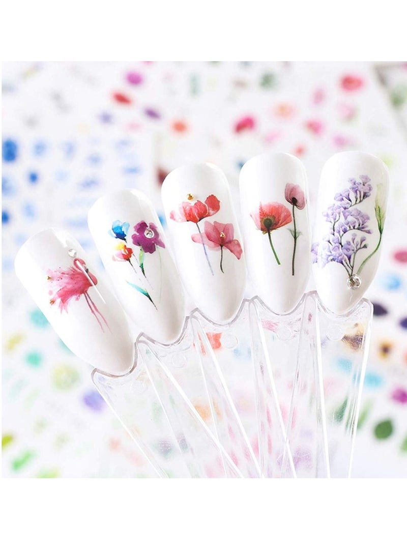 SYOSI Nail Stickers for Art Flowers Butterfly Water Transfer Decals Decorations for Supply Watermark DIY Colorful Foils for Nails Design Manicure Tips - Image 4