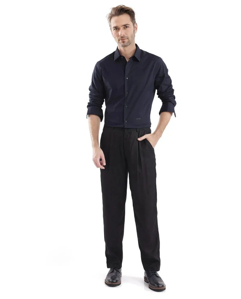 Rare Rabbit Men's Button Closure Plain Shirt
