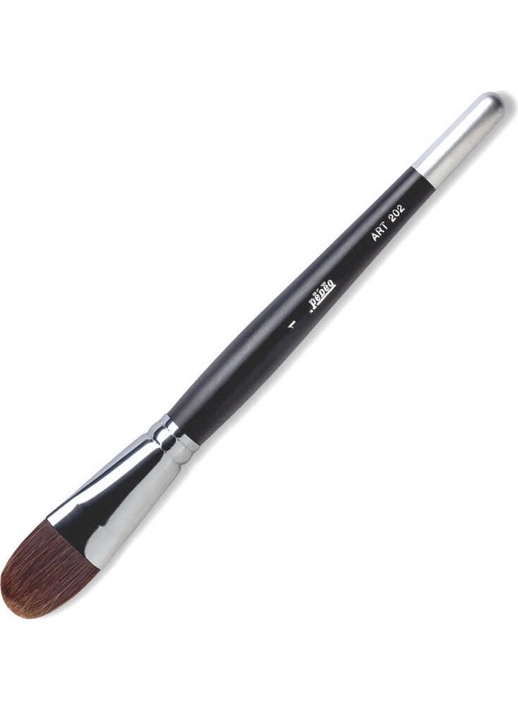 Pebeo 202 Synthetic Cat Tongue Short Handle Brush Black 1 