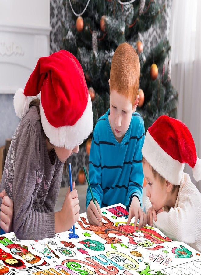 سيكوهوم ملصق تلوين عملاق لعيد الميلاد من سيكوهوم - مفرش طاولة تلوين للأطفال 35 × 54، زينة عيد ميلاد مجيد للاستخدام مرة واحدة، فنون وحرف يدوية للمدرسة، أنشطة شتوية، لوازم حفلات - ملائكة - Image 4