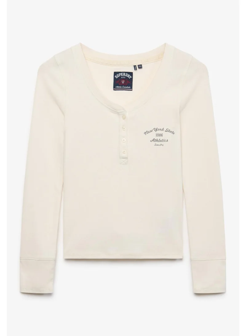 سوبر دراي Athletic Button Down Long Sleeve Top