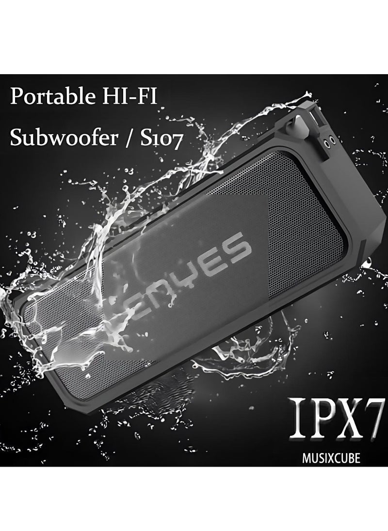 Lenyes - 20W Portable Bluetooth Speaker S107 TWS Full Range Loudspeaker Shockproof & Dust-Proof Multiple Protection IPX7 Waterproof Speaker with 4000mah Battery - Image 1
