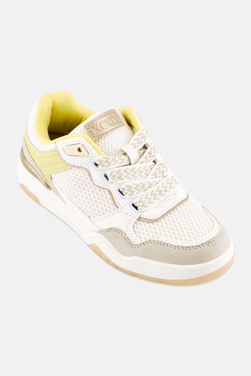 XOXO Women Textile Upper Lace Up Casual Shoes, Multicolor - Image 1