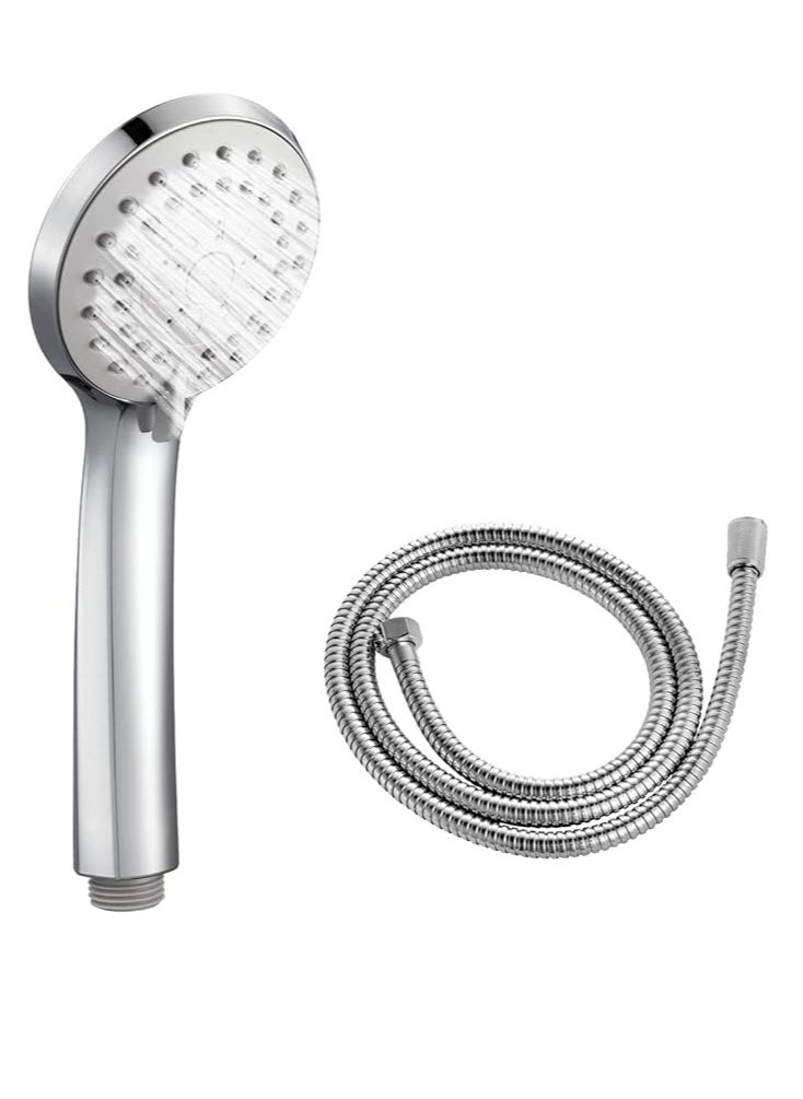 EuRex Handheld Shower Head Set, High Pressure 3 Spray Settings Showerhead, 3.5" 2GPM Easy Cleaning Nozzles Massage Spa with 60inch Stainless Steel Shower Hose and Holder, Chrome  - Image 3